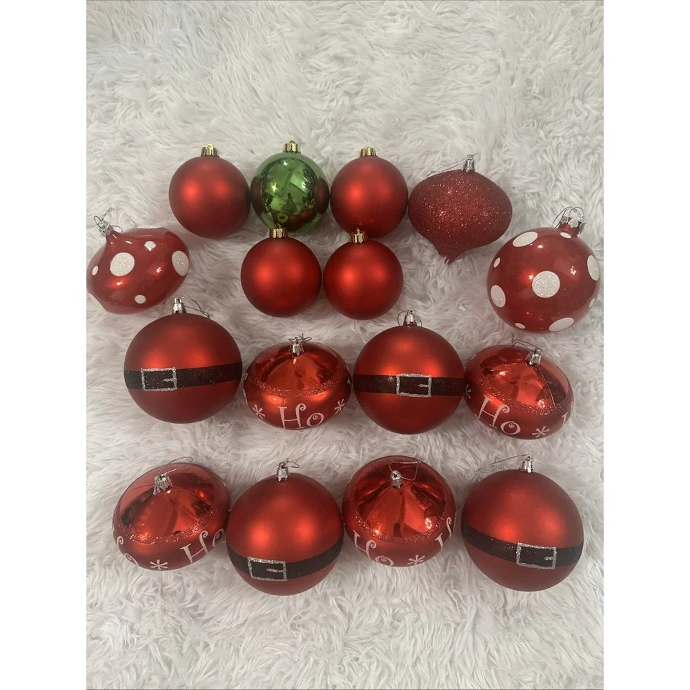 SANTA CLAUS CHRISTMAS ORNAMENT HANDPAINTED Ho‎ Ho Ho Holiday Set